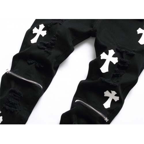 Replica Chrome Hearts Jeans For Men #966618 $48.00 USD for Wholesale
