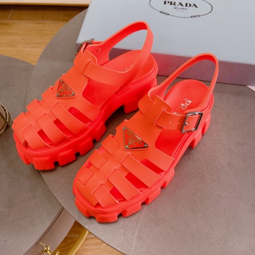 Replica Prada Sandal For Women #967133 $88.00 USD for Wholesale