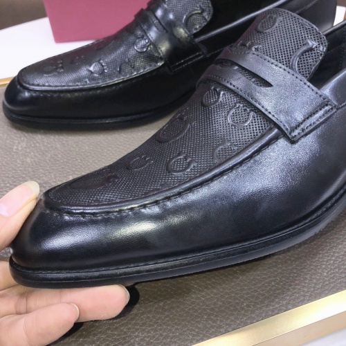 Replica Salvatore Ferragamo Leather Shoes For Men #968507 $92.00 USD for Wholesale