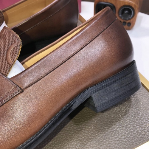 Replica Salvatore Ferragamo Leather Shoes For Men #968508 $92.00 USD for Wholesale