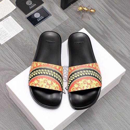 Replica Versace Slippers For Men #968585 $45.00 USD for Wholesale