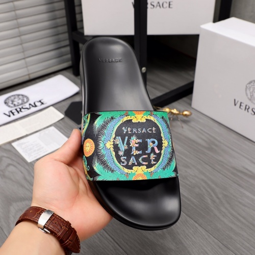 Replica Versace Slippers For Men #968587 $45.00 USD for Wholesale