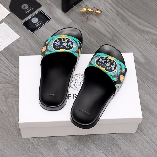 Replica Versace Slippers For Men #968587 $45.00 USD for Wholesale