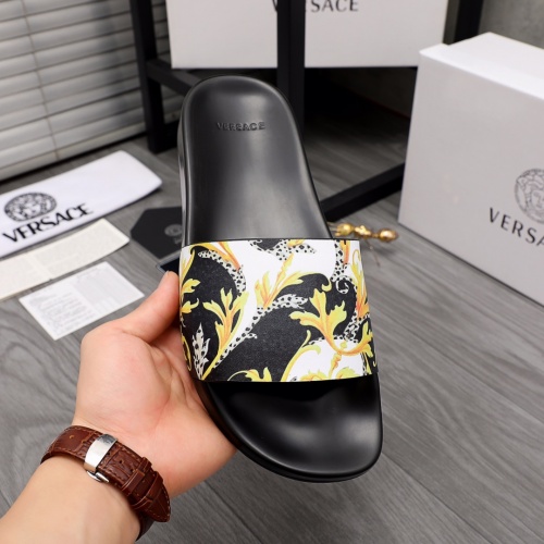 Replica Versace Slippers For Men #968588 $45.00 USD for Wholesale
