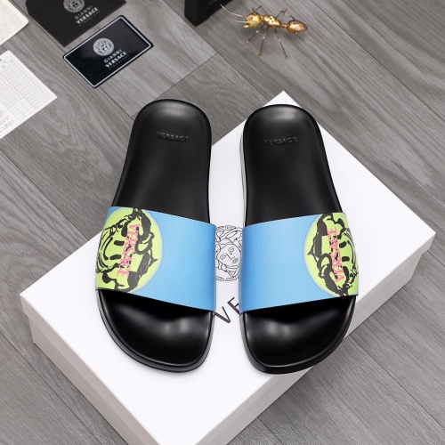 Replica Versace Slippers For Men #968589 $45.00 USD for Wholesale
