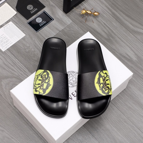 Replica Versace Slippers For Men #968590 $45.00 USD for Wholesale