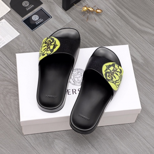 Replica Versace Slippers For Men #968590 $45.00 USD for Wholesale