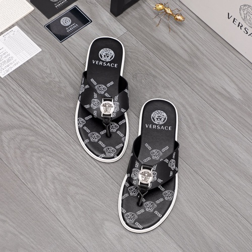 Replica Versace Slippers For Men #968598 $45.00 USD for Wholesale