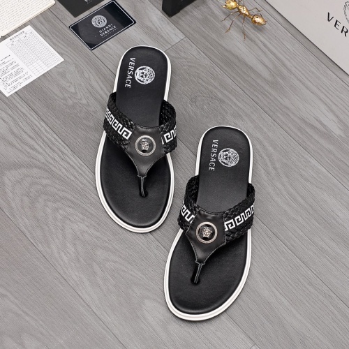 Replica Versace Slippers For Men #968608 $42.00 USD for Wholesale
