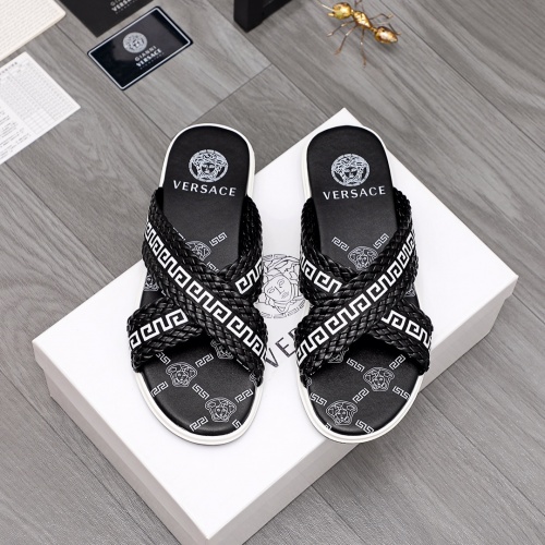 Replica Versace Slippers For Men #968611 $42.00 USD for Wholesale