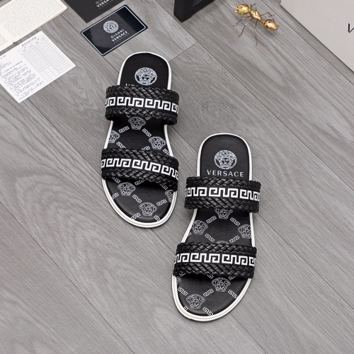 Replica Versace Slippers For Men #968613 $42.00 USD for Wholesale