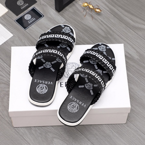 Replica Versace Slippers For Men #968613 $42.00 USD for Wholesale