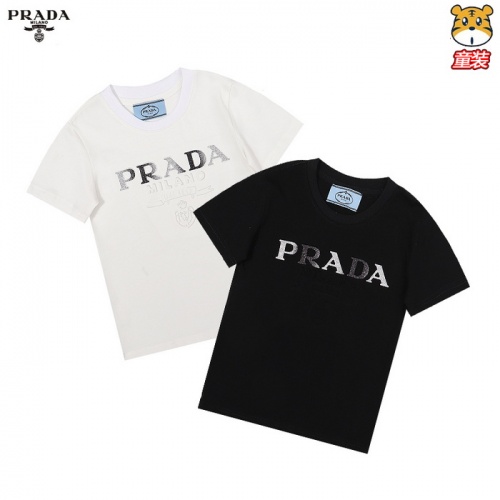Replica Prada Kids T-Shirts Short Sleeved For Kids #969353 $25.00 USD for Wholesale