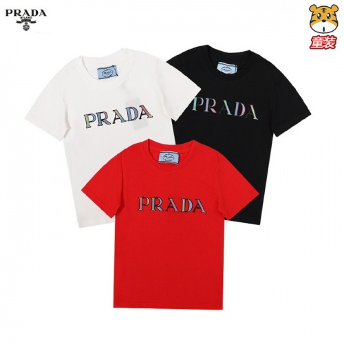Replica Prada Kids T-Shirts Short Sleeved For Kids #969354 $25.00 USD for Wholesale