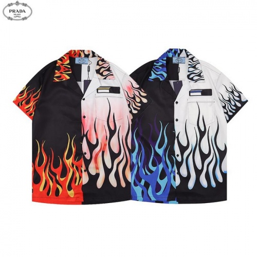 Replica Prada Shirts Short Sleeved For Men #969389 $34.00 USD for Wholesale