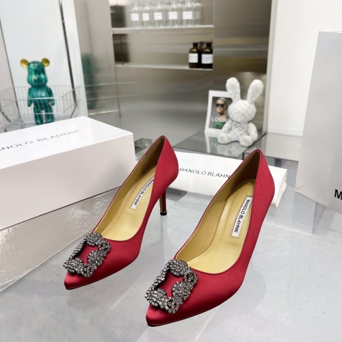Manolo Blahnik High-Heeled Shoes For Women #969777 $92.00 USD, Wholesale Replica Manolo Blahnik High-Heeled Shoes