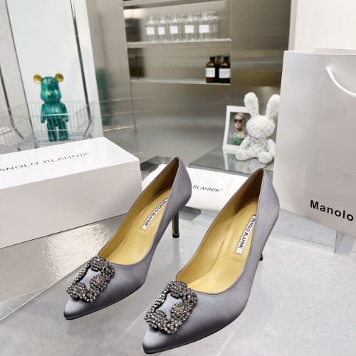 Manolo Blahnik High-Heeled Shoes For Women #969780 $92.00 USD, Wholesale Replica Manolo Blahnik High-Heeled Shoes