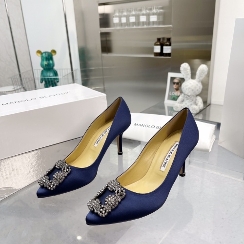 Manolo Blahnik High-Heeled Shoes For Women #969785 $92.00 USD, Wholesale Replica Manolo Blahnik High-Heeled Shoes