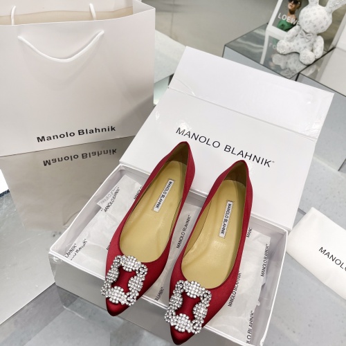 Replica Manolo Blahnik Flat Shoes For Women #969787 $85.00 USD for Wholesale
