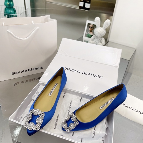 Replica Manolo Blahnik Flat Shoes For Women #969794 $85.00 USD for Wholesale