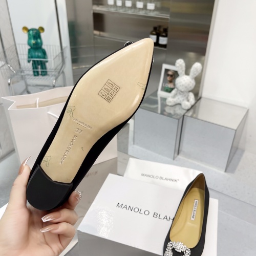 Replica Manolo Blahnik Flat Shoes For Women #969796 $85.00 USD for Wholesale
