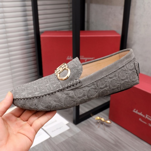 Replica Salvatore Ferragamo Leather Shoes For Men #969900 $68.00 USD for Wholesale