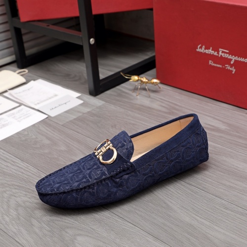 Replica Salvatore Ferragamo Leather Shoes For Men #969901 $68.00 USD for Wholesale