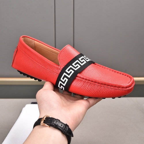 Replica Versace Leather Shoes For Men #970123 $76.00 USD for Wholesale