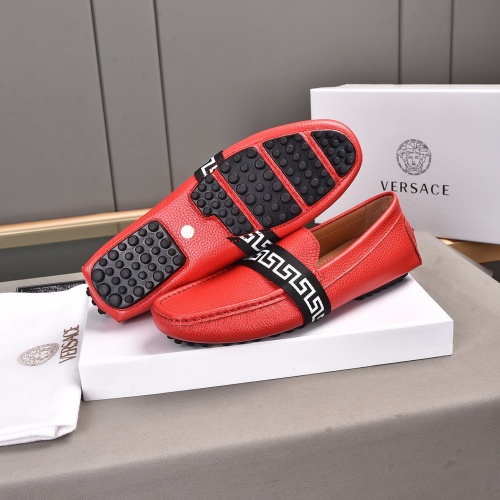 Replica Versace Leather Shoes For Men #970123 $76.00 USD for Wholesale