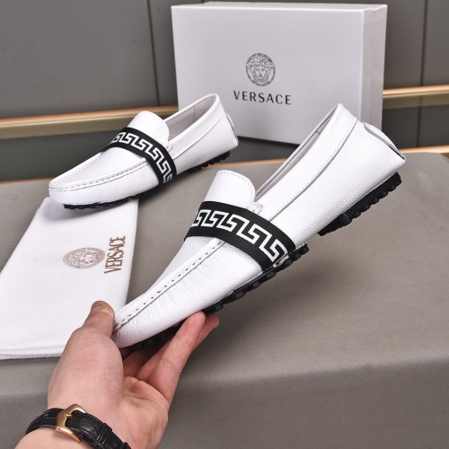 Replica Versace Leather Shoes For Men #970126 $76.00 USD for Wholesale