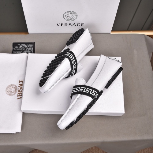 Replica Versace Leather Shoes For Men #970126 $76.00 USD for Wholesale