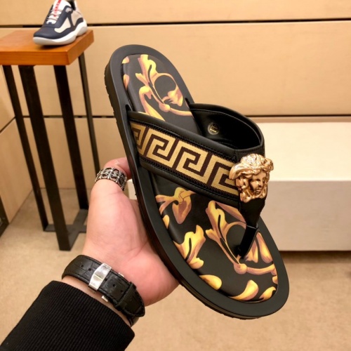 Replica Versace Slippers For Men #970300 $48.00 USD for Wholesale