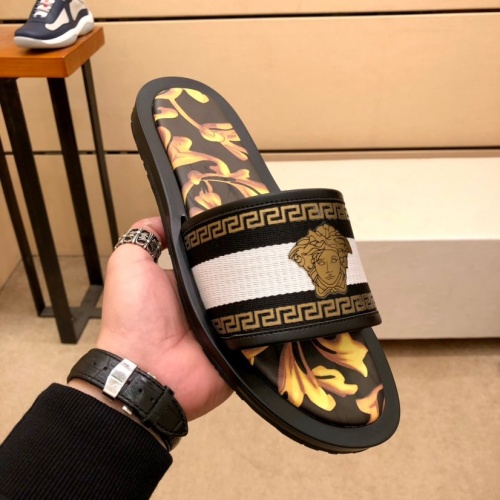 Replica Versace Slippers For Men #970303 $48.00 USD for Wholesale
