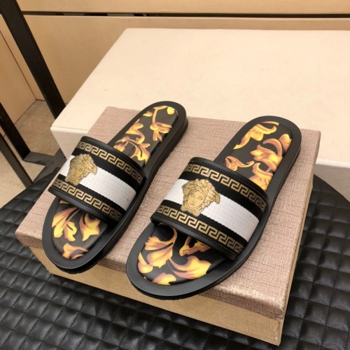 Replica Versace Slippers For Men #970303 $48.00 USD for Wholesale