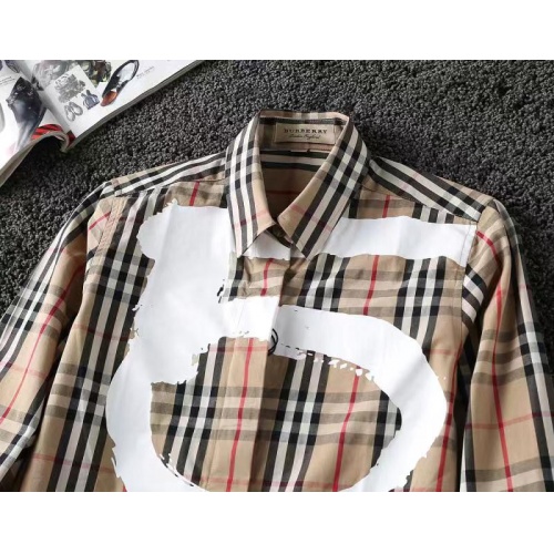 Replica Burberry Shirts Long Sleeved For Women #970448 $41.00 USD for Wholesale