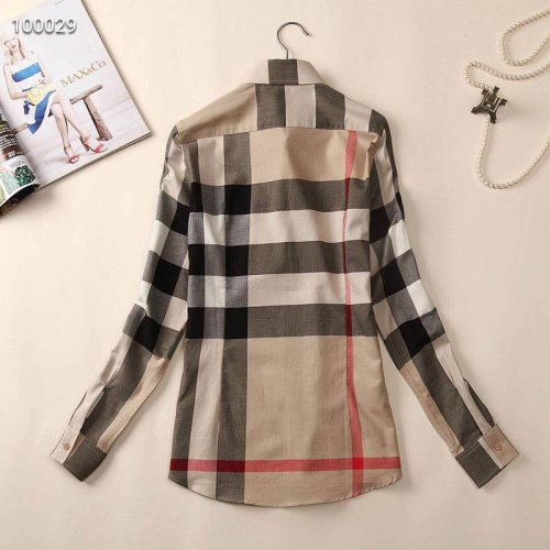 Replica Burberry Shirts Long Sleeved For Women #970456 $41.00 USD for Wholesale