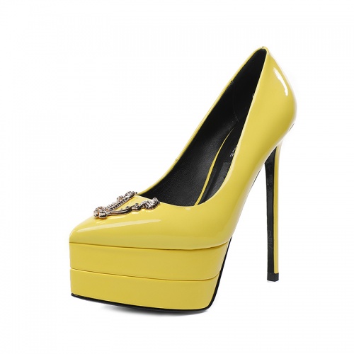 Replica Versace High-Heeled Shoes For Women #970576 $125.00 USD for Wholesale
