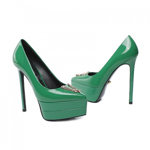 Replica Versace High-Heeled Shoes For Women #970581 $125.00 USD for Wholesale