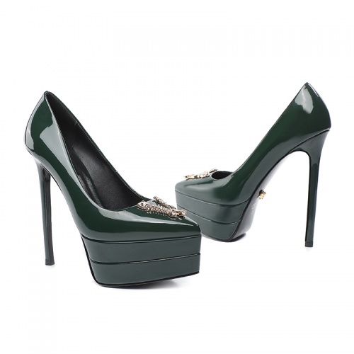 Replica Versace High-Heeled Shoes For Women #970582 $125.00 USD for Wholesale
