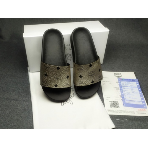 Replica MCM Slippers For Men #970604 $39.00 USD for Wholesale