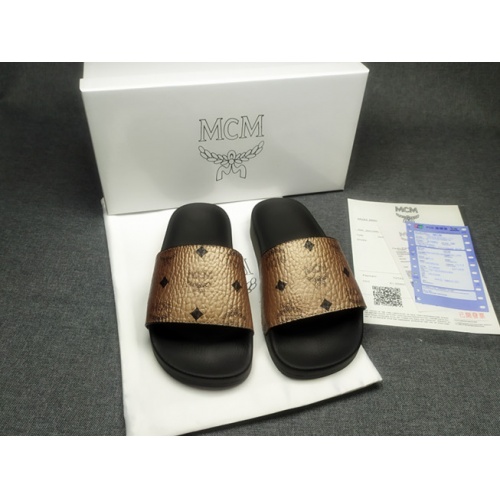 MCM Slippers For Women #970605 $39.00 USD, Wholesale Replica MCM Slippers