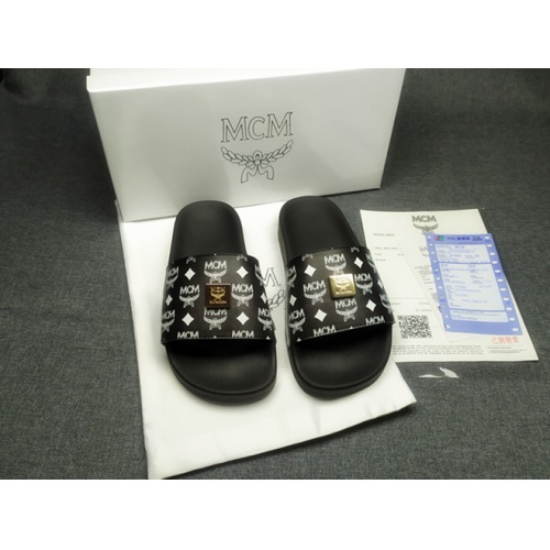 MCM Slippers For Women #970614 $39.00 USD, Wholesale Replica MCM Slippers