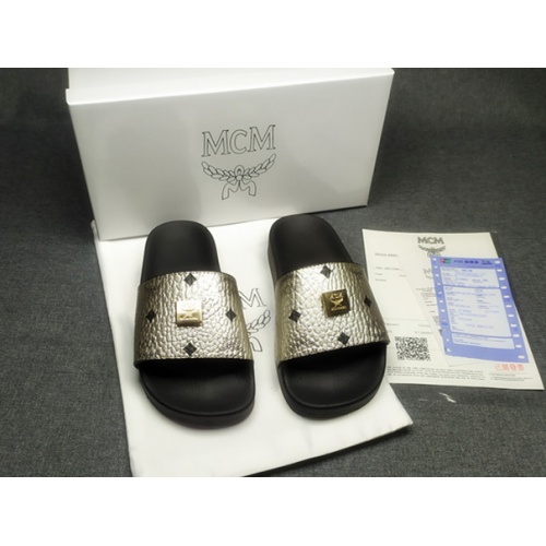 MCM Slippers For Women #970622 $39.00 USD, Wholesale Replica MCM Slippers