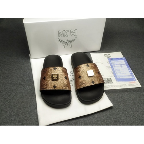 MCM Slippers For Women #970625 $39.00 USD, Wholesale Replica MCM Slippers