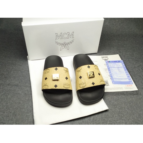 MCM Slippers For Women #970629 $39.00 USD, Wholesale Replica MCM Slippers