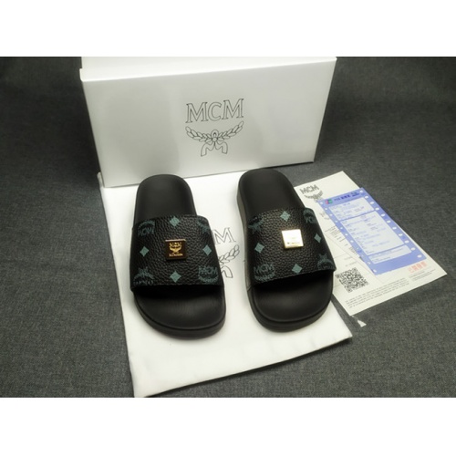 MCM Slippers For Women #970635 $39.00 USD, Wholesale Replica MCM Slippers