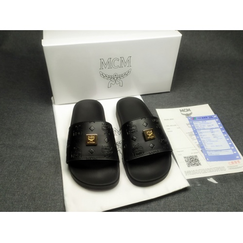 MCM Slippers For Women #970637 $39.00 USD, Wholesale Replica MCM Slippers
