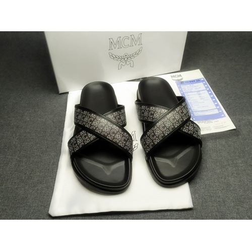 MCM Slippers For Men #970643 $42.00 USD, Wholesale Replica MCM Slippers