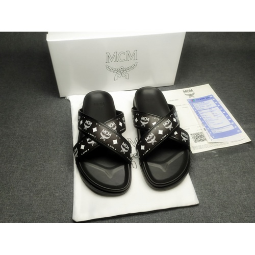 MCM Slippers For Men #970650 $42.00 USD, Wholesale Replica MCM Slippers