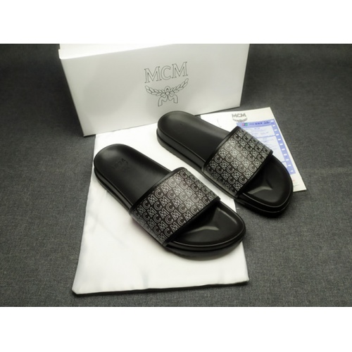 MCM Slippers For Men #970652 $42.00 USD, Wholesale Replica MCM Slippers